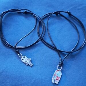 Handmade Jack And Sally Couple Neckkaces